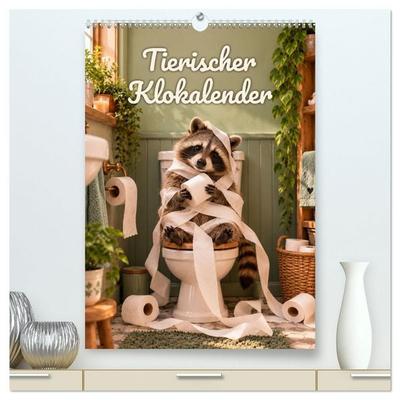 Tierischer Klokalender (hochwertiger Premium Wandkalender 2027 DIN A2 hoch), Kunstdruck in Hochglanz