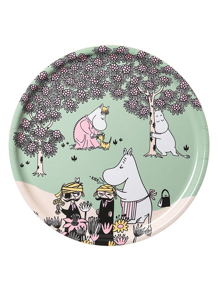 Moomin Tablett ''Loving Care'' in Grün - Ø 35 cm - onesize