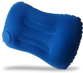 Inspire Select Portable Inflatable Travel Pillow Foldable Neck & Waist Support Cushion For Flights, Road Trips & Daily Comfort deep Blue