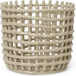 Ferm Living Aufbewahrungskorb 21 cm in der Farbe Kaschmir aus Keramik