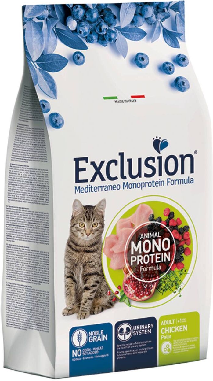 Exclusion Mediterraneo Monoproteico Cat Adult Pollo per Gatti Adulti 1,5 Kg