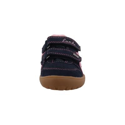 Sneaker LURCHI "Lurchi Jamin Barefoot-TEX", Mädchen, Gr. 31, blau (navy, rose), Leder, Schuhe Sneaker