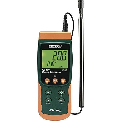 Extech SDL350 Hittedraad Thermo-Anemometer en Datalogger met sonde tot 215 cm