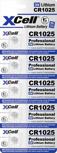 XCell Knopfzelle CR1025 3V 5 St. 25 Lithium