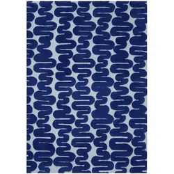 benuta Pop Kurzflor Teppich Ally Blau 160x230 cm - Moderner Kurzflor-Teppich für Wohnzimmer