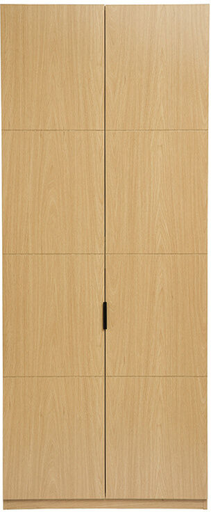 Miliboo Kleiderschrank mit Kleiderstangen in Eichenholzoptik L90 cm GARENCE
