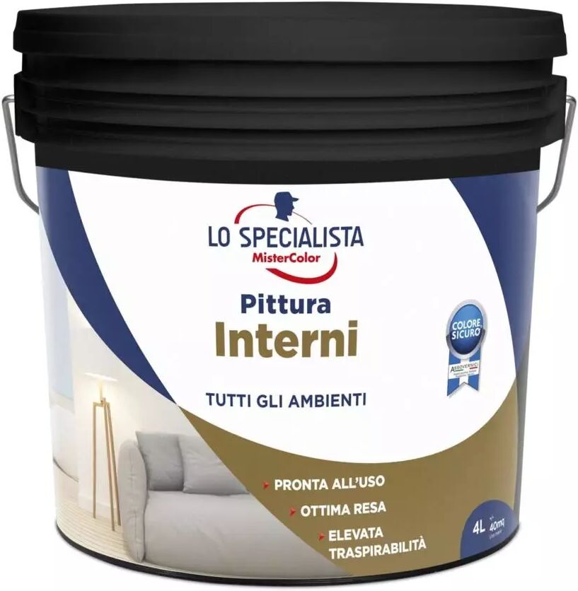 Lo Specialista di Mistercolor PITTURA PER INTERNI 4LT BIANCO
