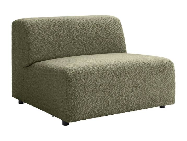 Fauteuil en tissu chenille vert TORISO