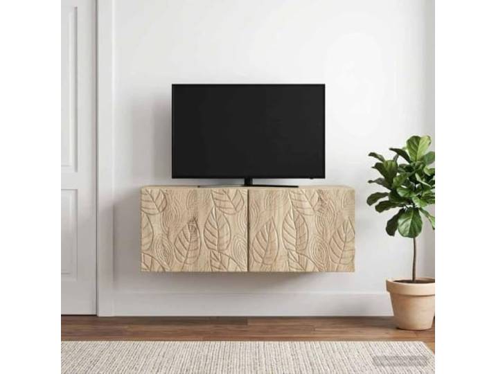 Wandmontierter TV-Schrank 78,5x41x30 cm Sonoma-Eiche mit 90°-Scharnieren Holzwerkstoff, wandmontiert, 90°-Türscharniere, einfache Reinigung, vielseitiger Stauraum
