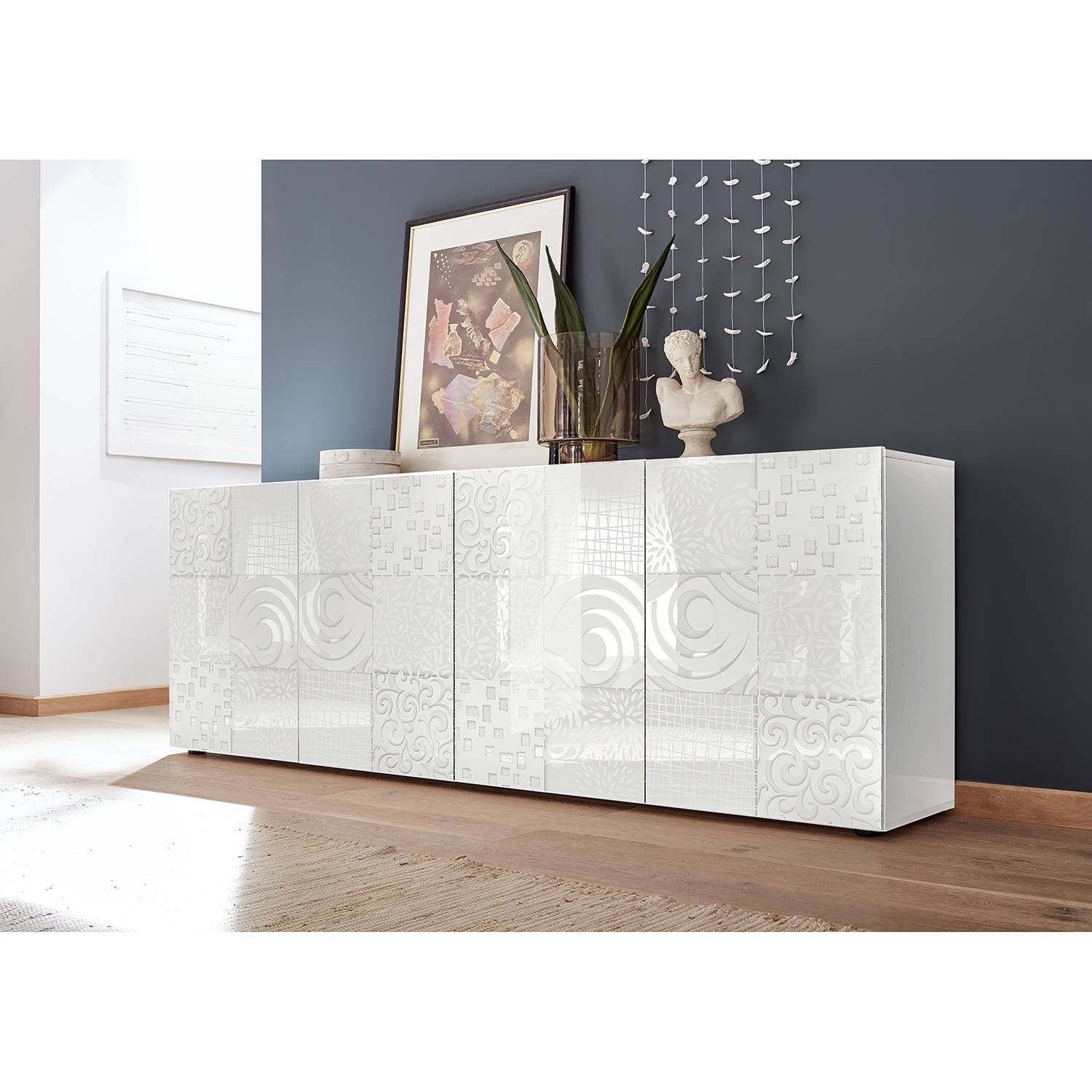 home24 Dressoir Miro wit hoogglans 241 cm