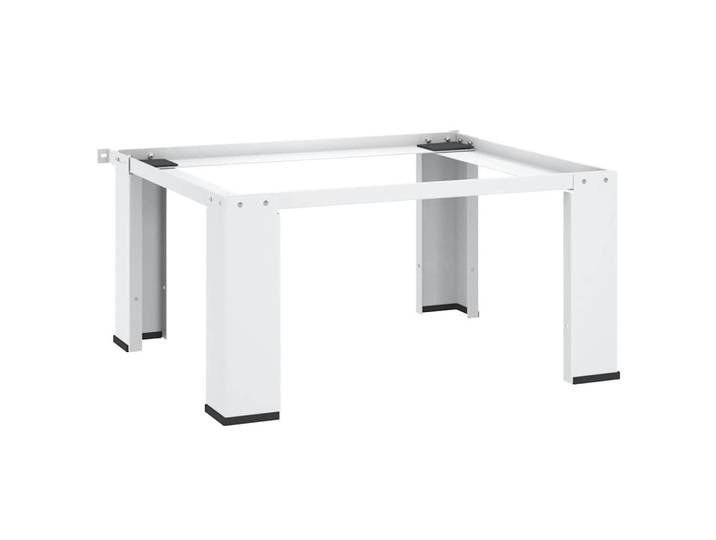 vidaXL Waschmaschinen-Untergestell, 64/55/32,5 cm, aus Stahl, Weiß, Metall, 54x31x63 cm, Waschküche, Waschmaschinenschrank