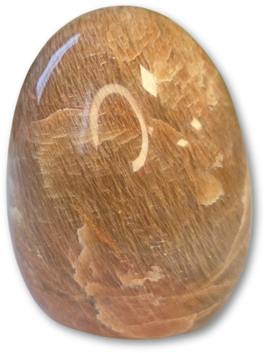 Ruben Robijn Maansteen sculptuur oranje 500-600 gram