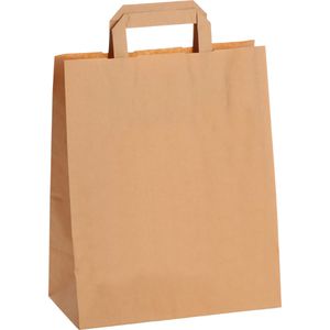 Böttcher-AG Papiertüten braun, 32 x 42 x 16cm, mit Henkel, 250 Stück