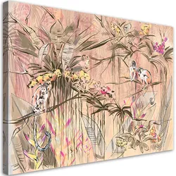 WANDBILD affen im dschungel