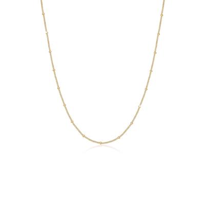 Kette ohne Anhänger ELLI "Halskette Kugelkette Silberkette Fein 925 Silber" Gr. 45, gold, Halsketten, Damen, 45, ohne Stein, Silber 925 (Sterlingsilber)