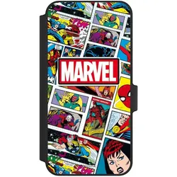 Nivocase Klapphülle für Samsung Galaxy A15 5G Handyhülle aus Kunst Leder NIVOflip schwarz Comic Muster (Samsung Galaxy A15 5G), Smartphone Hülle, Schwarz