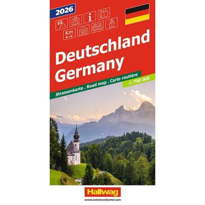 Hallwag Strassenkarte Deutschland 2026 1:750.000, Sonstige von , Hallwag, 978-3-8283-3033-7