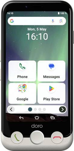 Doro Aurora A10 bone 4,5 64GB Senioren-Smartphone Schwarz, Weiß