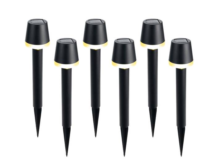 LED Solarleuchte OTTO HOME Ilian, LED-Solar Gartenlicht, 6er Set , schwarz, H:46,5cm Ø:8cm, Leuchten, LED Solarleuchte