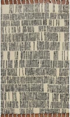Rug Source Hand-knotted Modern Wool Greys & Charcoal All-Over Area Rug - 7' 8'' X 5' 2''