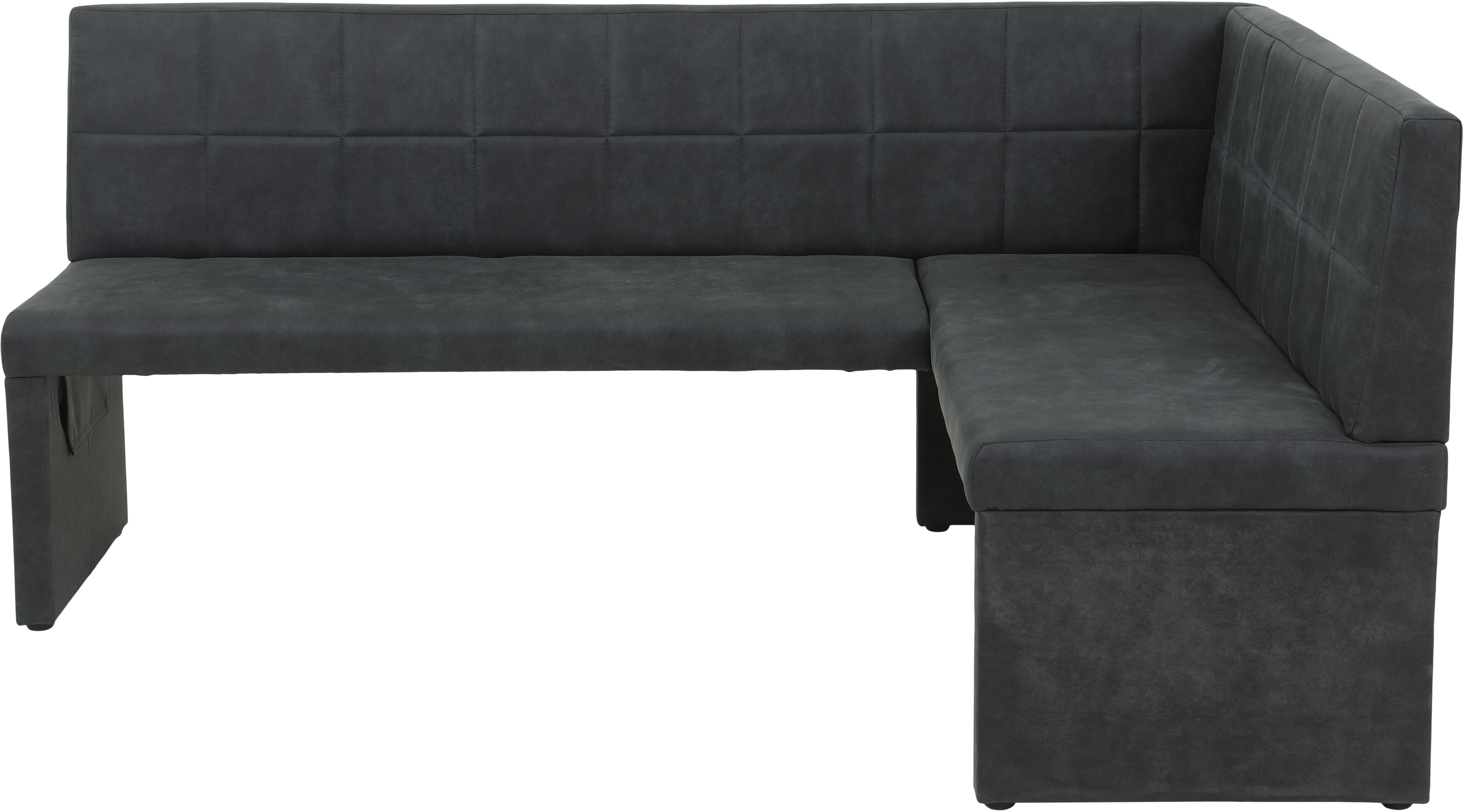 Essgruppe HELA "SPREE", grau (beton, schwarz, vt anthrazit, vintage anthrazit), Microfaser, linksbündig, Sitzmöbel-Sets, Essgruppe, Esstisch 140x90 cm mit Dickkante, Microfaserbezug beton, schwarz, vt anthrazit, vintage anthrazit Microfaser, linksbündig
