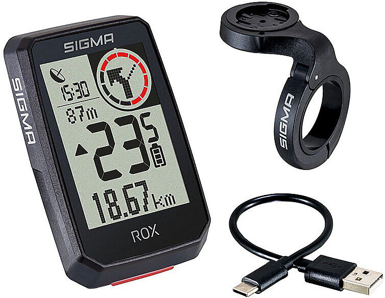 Sigma Fahrradcomputer Rox 2.0 Top Mount Set schwarz B