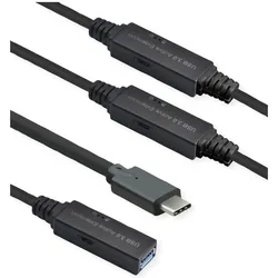 Roline Ultralanges USB3.2 Gen1 Verlängerungskabel C-A ST/BU 20 m - Kabel - Digital/Date (20 m, USB 3.2 Gen 1), USB Kabel