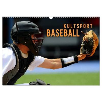 Kultsport Baseball (Wandkalender 2027 DIN A3 quer), CALVENDO Monatskalender