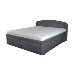 Polsterbett  Buckinghamshire , grau , Maße (cm): B: 193 H: 100