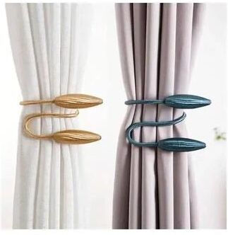 Uplift Picks EleganceHold Metal Curtain Buckle Punch Free Curtain Tieback white