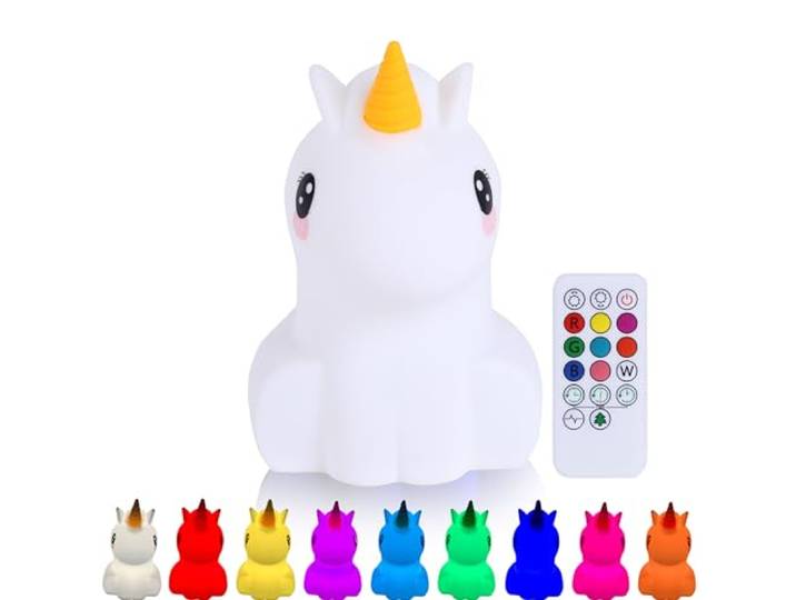 Kadoing® Eenhoorn Nachtlamp (Groot) - Unicorn Lamp - Oplaadbaar