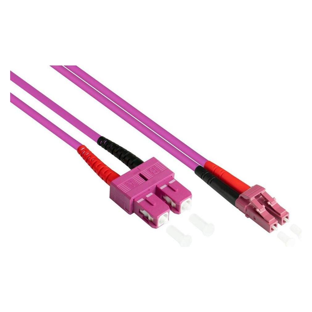 Varia SO-32746 - Patchkabel LWL Duplex OM4 (Multimode, 50125) LCSC, LSZH, 0,5m (0.50 m) (SO-32746)