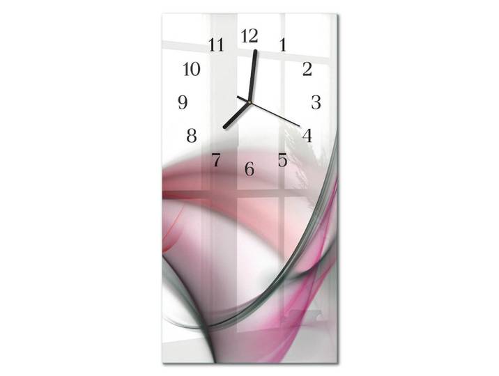 Tulup Wanduhr 30x60 cm - Schiff, Rot, Glas, Rechteckig, 30x60x0.4 cm, Dekoration, Uhren, Wanduhren