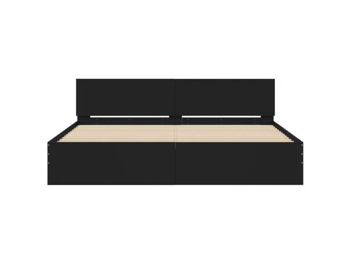 (Sale Christmas) Lit 2 places - 180x200 cm - Cadre de lit - sans matelas - noir 180x200 cm BB2012