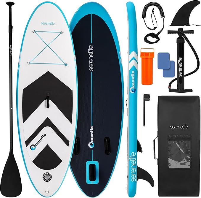 Kinder SUP Board Aufblasbar Set - Stand Up Paddling Board mit Zubehör, rutschfestem Eva-Deck für See, Fluss, Freizeit und Touring