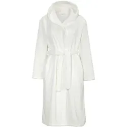 Damella Jaquard Fleece Hoodie Robe Weiß Polyester Large Damen