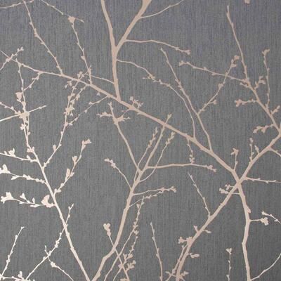 Superfresco Easy Innocence Charcoal and Copper Wallpaper