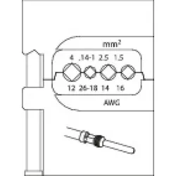 GEDORE 8140-18 Modul-Einsatz für schwere Steckverbinder 0,14-4mm
