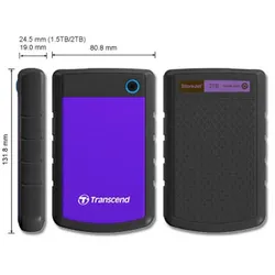 TRANSCEND StoreJet 25H3P 2TB, USB 3.0