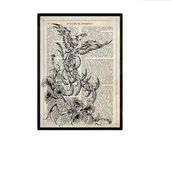 POSTER Fenix Schwarz Und Weiß A4 Rahmenlos