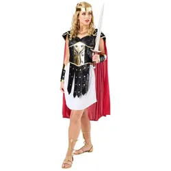 Kostüm "Gladiatorin", rot-weiß