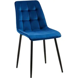 CLP Esszimmerstuhl Gifford Samt   Farbe: dunkelblau, Material: Samt