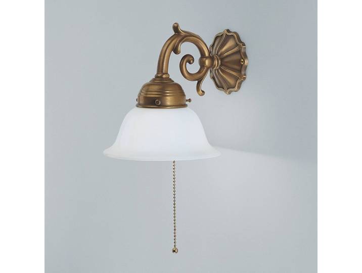 Berliner Messinglampen Wandleuchte EDGAR, dimmbar, bronze / altmessing, für Wohn- / Esszimmer, Messing, Antik