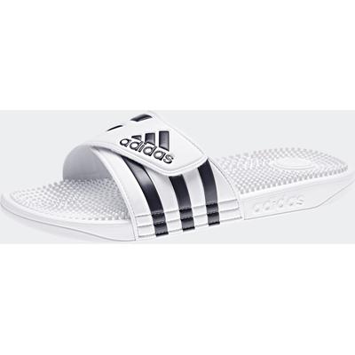 Badesandale ADIDAS SPORTSWEAR "ADISSAGE BADESCHLAPPEN", Damen, Gr. 43, schwarz-weiß (cloud weiß, core schwarz, ftwr weiß), Synthetik, Schuhe, Badelatschen