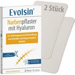 EVOLSIN Narbenpflaster mit Hyaluron 10x20 cm 2 St