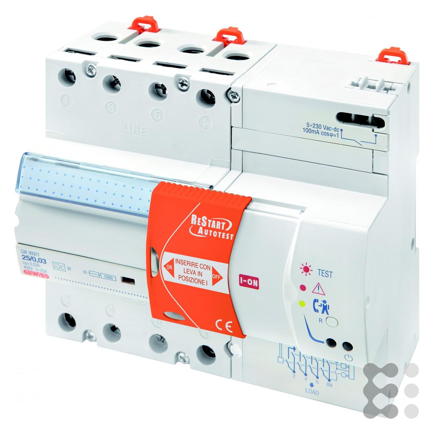 Gewiss GW90942B AUTOTEST 4P 40A 0,03B(IR) 7M (GW90942B) (GW90942B)