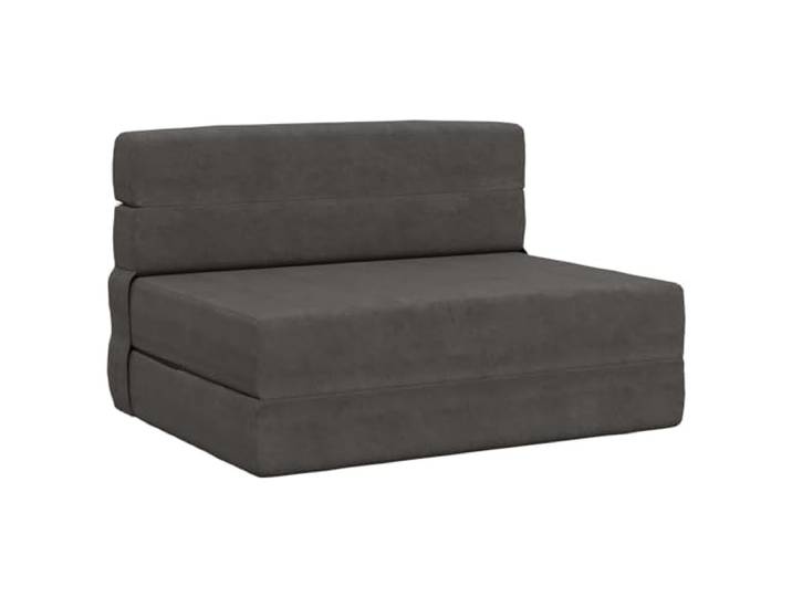 KUTYWEXFM Faltbares Klappsofa Dunkelgrau 70x72x60cm Stoff 2-in-1 Schlafsessel mit abnehmbarem Bezug und Schaumstoffpolsterung für Schlafzimmer und Gästezimmer.