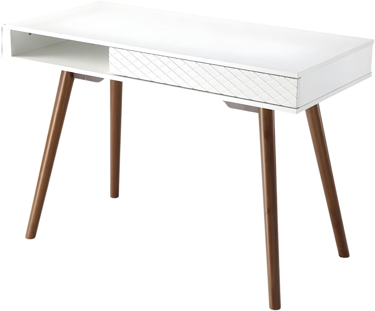 Happiq Modern Mid-Century Bureau - Computer- en Schrijftafel met Lades - Breedte: 106,68 cm