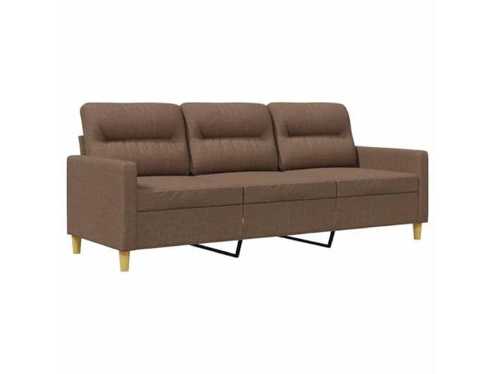 Todiikf 3-Sitzer Sofa Braun 180cm Stoff Polstersofa mit Metallgestell Modernes Polstermöbel mit dickem Schaumstoffpolster und atmungsaktivem Stoffbezug für das Wohnzimmer.