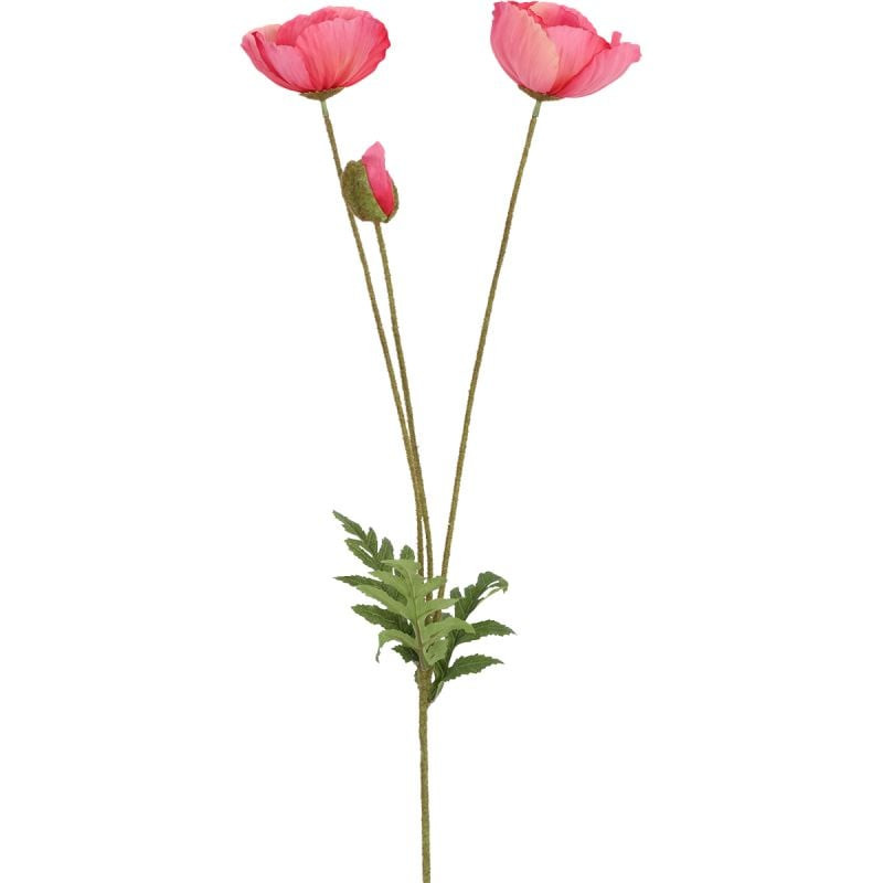 Budget Home Store Kunstbloem Papaver donkerroze